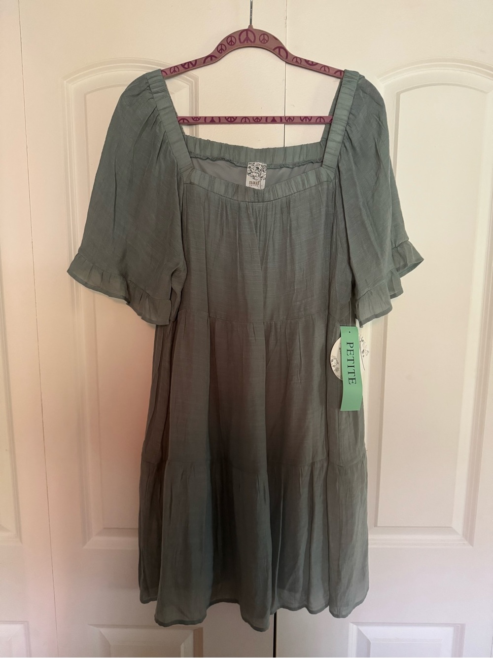 NAIF Sage Green Mini Dress